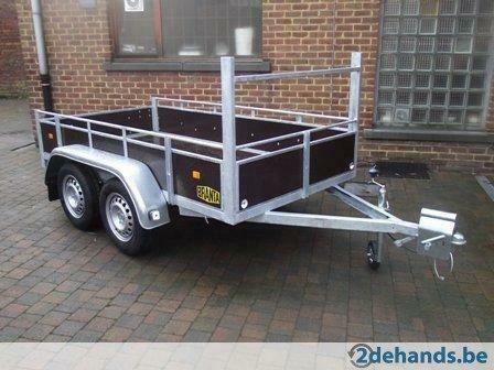Professionele nieuwe dubbelasaanhangwagens 2,6x1,38m , Aalst, Auto diversen, Auto-accessoires, Nieuw, Ophalen