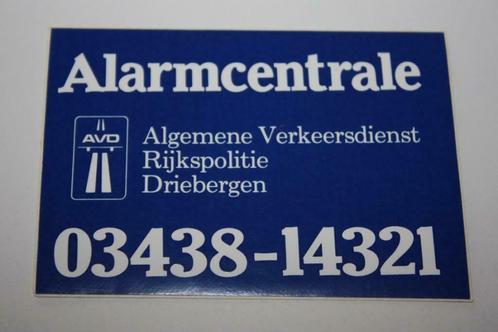 Vintage Sticker - Alarmcentrale Rijkspolitie Driebergen, Verzamelen, Stickers, Zo goed als nieuw, Overige typen, Ophalen of Verzenden