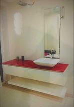 Salle de bain laquée blanche et rouge complète (neuve), Enlèvement, Neuf