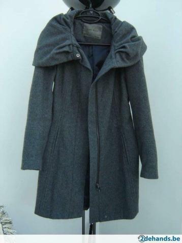 manteau en laine mélangée avec capuche ZARA taille mex 28 ta