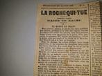 LA - ROCHE - QUI TUE premiere partie ... 1905, Utilisé, Enlèvement ou Envoi, Journal