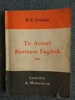 Naar feitelijk zakelijk Engels 1959, Gelezen, Non-fictie, Ophalen of Verzenden, H.F. Godeau