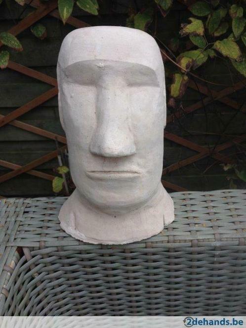 Paaseiland hoofd in beton, Jardin & Terrasse, Statues de jardin, Neuf, Béton, Enlèvement ou Envoi