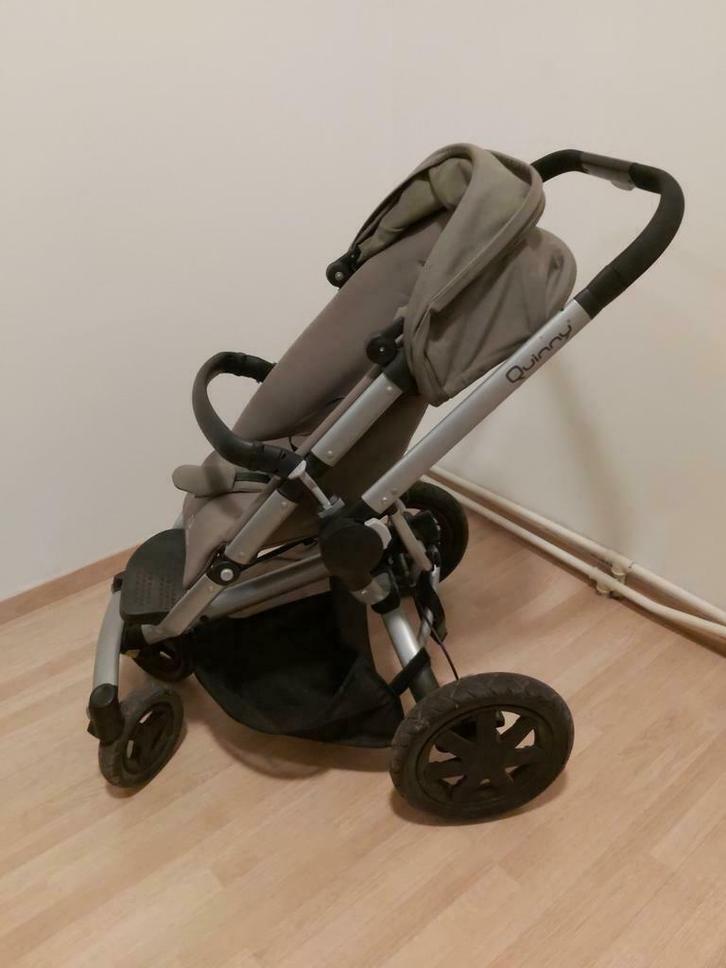 Poussette + accessoires, Enfants & Bébés, Poussettes & Combinaisons, Comme neuf, Poussette, Quinny, Pneus, Avec nacelle, Tige de poussée réglable