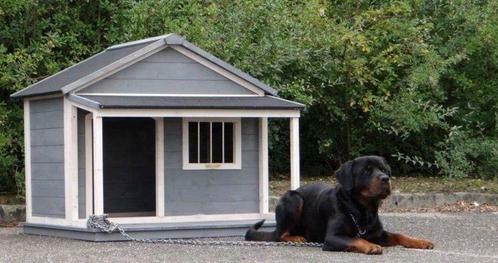 Niche XXL abri chien niche GEANTE niche avec terrasse, Animaux & Accessoires, Accessoires pour chiens, Neuf, Envoi