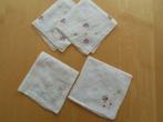 4 napperons artisanaux brodés, lin, très raffinés, Enlèvement ou Envoi, Neuf