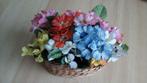 bloemenmand H: 14x16cm    vintage '80, Mand, Ophalen of Verzenden, Zo goed als nieuw, Riet