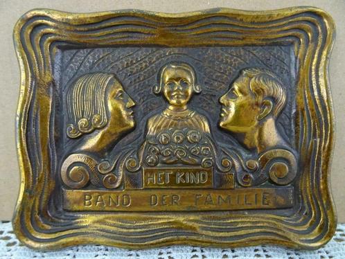 Relief en bronze L'enfant Bande de la familie ancien ca 1850, Antiquités & Art, Art | Autres Art, Enlèvement ou Envoi