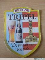 3 oude bierkaartjes brugse tripel    de gouden boom, Utilisé, Enlèvement ou Envoi