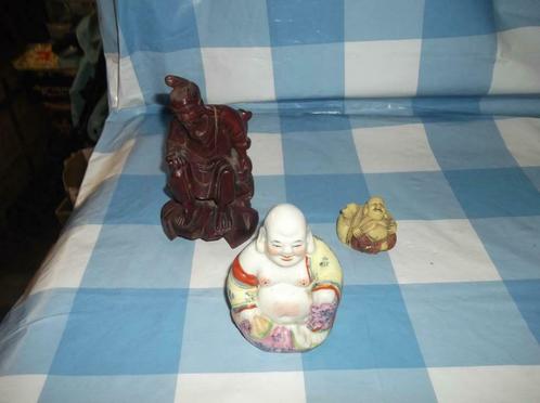 Lot de 3 Bouddhas., Maison & Meubles, Accessoires pour la Maison | Statues de Bouddha, Comme neuf, Enlèvement ou Envoi