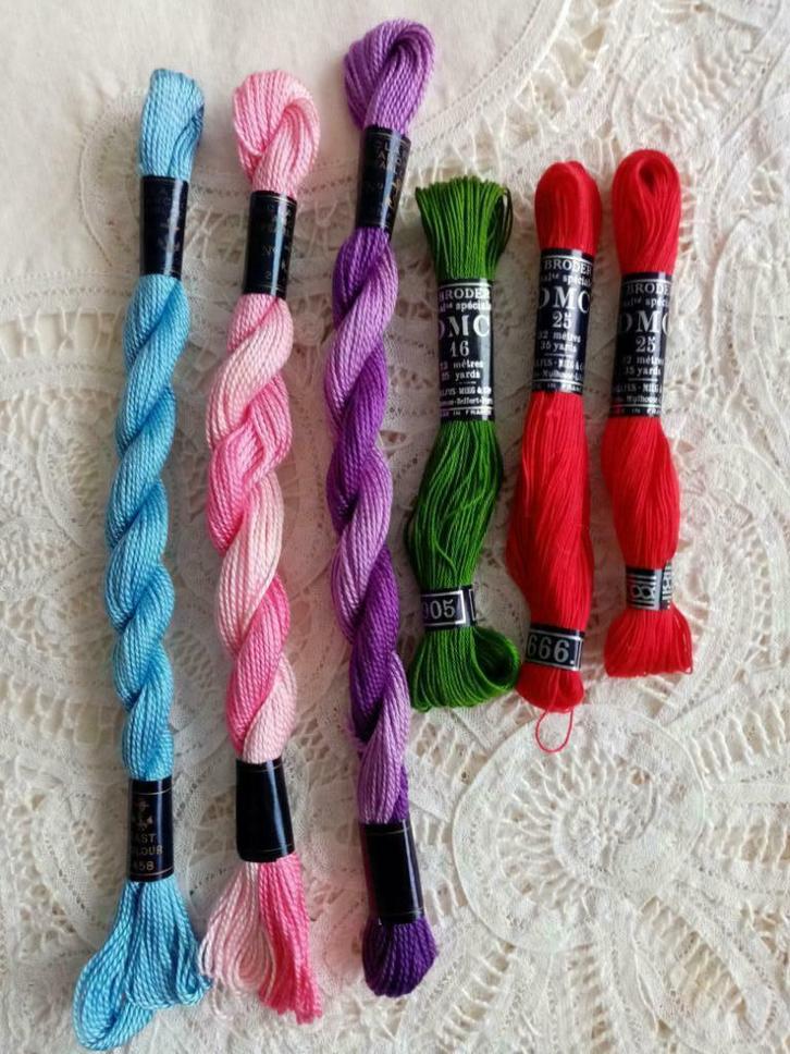 Clark's Anchor Pearl Cotton en DMC uit de 70s - retro, Hobby en Vrije tijd, Borduren en Borduurmachines, Nieuw, Borduurgaren of Zijde