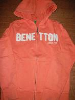 oranje trui met kap, merk: benetton, maat: 7-8 jaar, Kinderen en Baby's, Kinderkleding | Maat 122, Gebruikt, Trui of Vest, Ophalen of Verzenden
