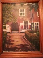 Ongesigneerd schilderij van begijnhof., Antiek en Kunst, Ophalen