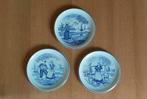 Set van 3 decoratieve borden Delfts van Royal Boch België, Antiek en Kunst, Ophalen of Verzenden