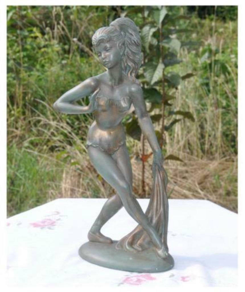 §statue platre danseuse art deco signé s milani, Antiquités & Art, Enlèvement ou Envoi
