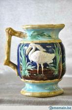 §  pichet "heron " en barbotine majolica holdcroft, Ophalen of Verzenden
