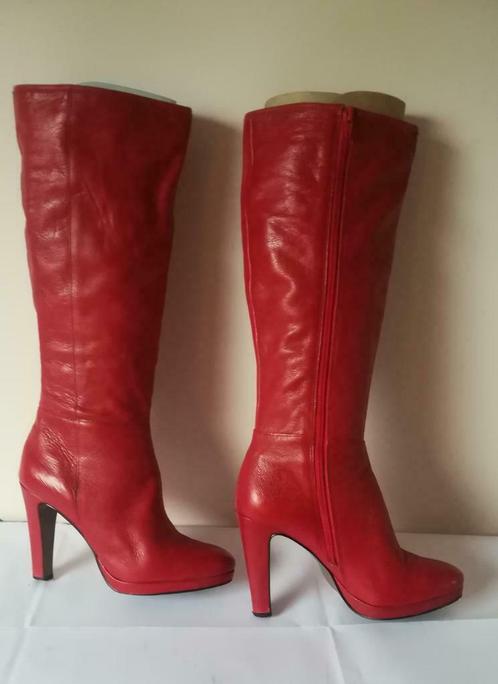 675B* SAN MARINA sexy bottes tout cuir rouges P40, Vêtements | Femmes, Chaussures, Porté, Bottes hautes, Rouge, Envoi