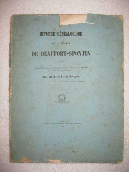 Condroz Spontin Freyr - de Beaufort Spontin – rare EO 1869 !, Boeken, Geschiedenis | Nationaal, Gelezen, Ophalen of Verzenden
