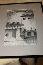 pentekening Katie D'Hondt, Antiek en Kunst, Ophalen of Verzenden