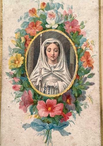 Oud Communieprentje MEISJE - eind 1800