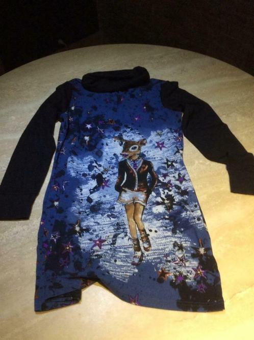 Mignonne petite robe bleue, courte, à motif hivernal, Kleding | Dames, Jurken, Zo goed als nieuw, Ophalen of Verzenden