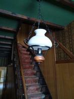 Lampe de hall bois/métal avec abat-jour blanc, Enlèvement ou Envoi