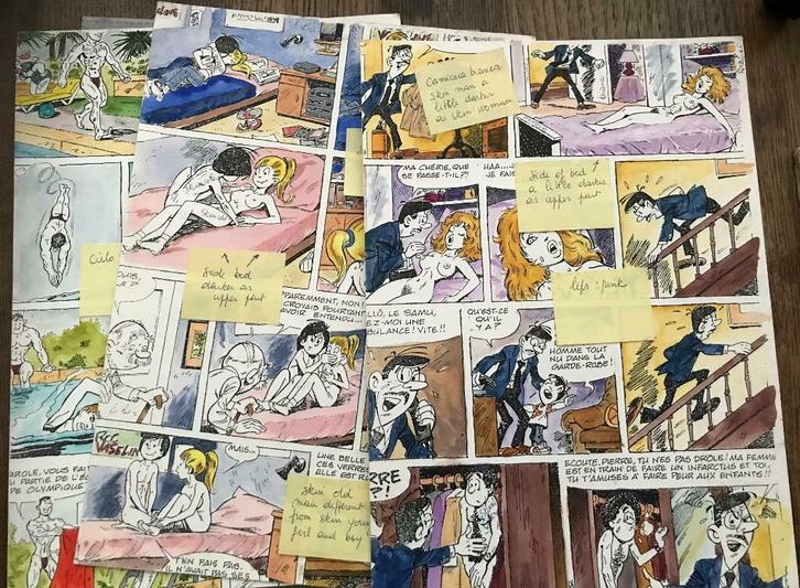 Kleurproeven/proefdrukken Rooie Oortjes, Boeken, Stripverhalen, Zo goed als nieuw, Verzenden