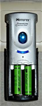 Chargeur de batteries international de poche MEMOREX Travel, Ophalen of Verzenden, Gebruikt