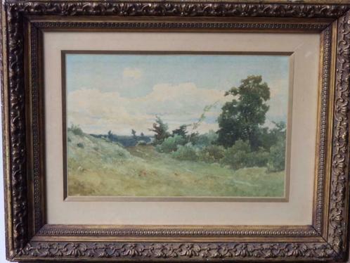 Edouard HUBERTI pleinairisme TERVUREN gouache pastel gesign., Antiek en Kunst, Kunst | Schilderijen | Klassiek, Ophalen