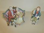 2 porseleinen beeldjes met markiezen, Ophalen of Verzenden