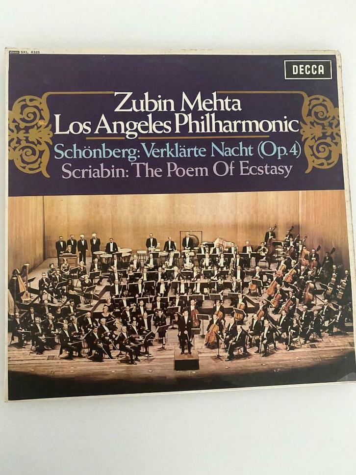 LP  Zubin Mehta Los Angeles Phil Schönberg Scriabin 1967, Cd's en Dvd's, Vinyl | Klassiek, Gebruikt, Modernisme tot heden, Orkest of Ballet