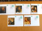Set briefkaarten P.P. Rubens met 1e dag stempels