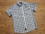 Chemise blanche à carreaux Chips & Cheps taille 122, Enfants & Bébés, Enlèvement ou Envoi, Utilisé