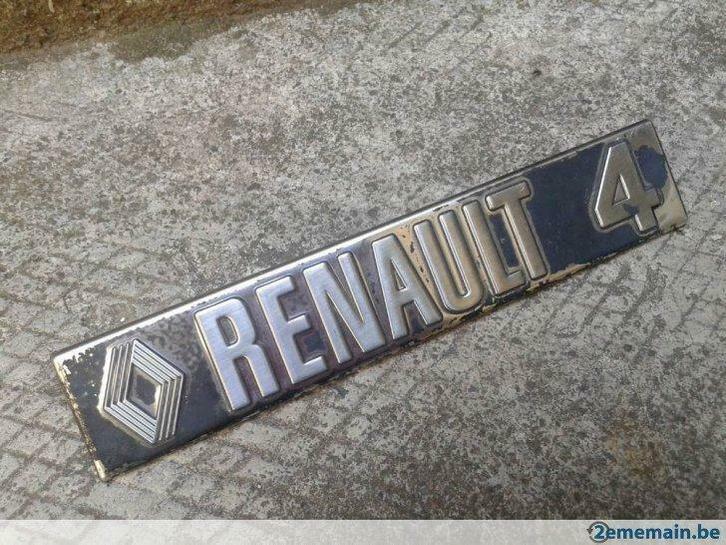 logo / badge / monogramme R4 , Renault 4 , 4L en inox, Auto diversen, Auto-accessoires, Gebruikt, Ophalen of Verzenden
