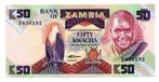 50  KWACHA  1986     ZAMBIA    UNC     P 28a     € 0,80