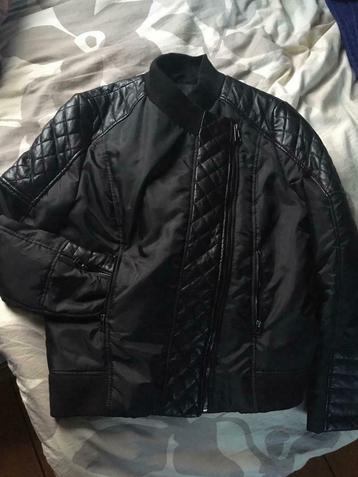 Blouson cuir et nylon NEUF Amor KVARDEN taille 40