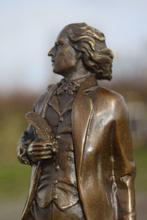 Statue de Mozart en bronze signé sur socle en marbre, Enlèvement ou Envoi, Bronze