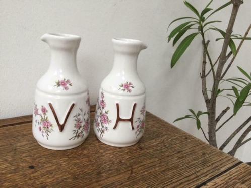 Vintage: set van 2 "olie en azijn" kolven (Revol), Antiek en Kunst, Curiosa en Brocante, Ophalen of Verzenden