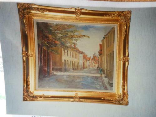 unieke Brugse buurtschilderij, Antiek en Kunst, Kunst | Schilderijen | Klassiek, Ophalen
