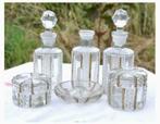 § ensemble de toilette en verre 6 pièces, Antiquités & Art, Antiquités | Verre & Cristal, Enlèvement ou Envoi