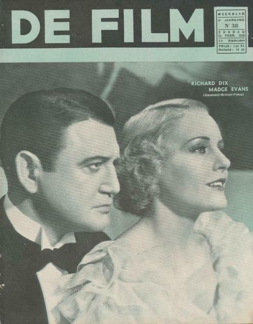 De Film (weekblad, jaargang 9, n° 38, 1936, Patria), Livres, Journaux & Revues, Enlèvement ou Envoi