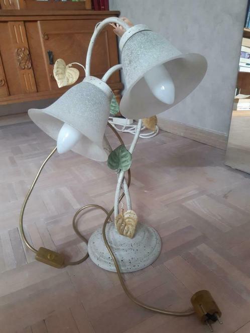 lampe de commode 47cm, Maison & Meubles, Lampes | Lampes de table, Comme neuf, Verre, Métal, Enlèvement