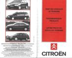 Citroën prijslijst 1994 Zwitserland, Comme neuf, Citroën, Envoi