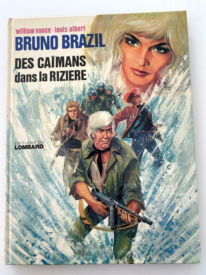 Bruno Brazil Des caïmans dans la rizière EO 1975, Boeken, Stripverhalen, Gelezen, Eén stripboek, Ophalen of Verzenden