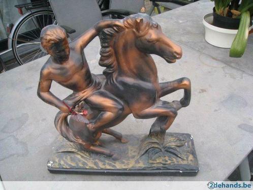 Statue d'un cavalier à cheval (dessinée), Antiquités & Art, Art | Autres Art, Enlèvement ou Envoi