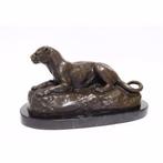 Leeuwin-bronzen beeld een liggende leeuwin -brons, Antiek en Kunst, Ophalen of Verzenden