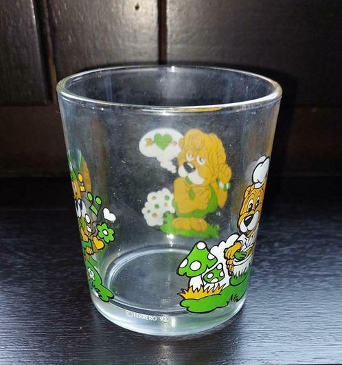 Nutella glas glas bechierre 1993 Leoventuras BNL, Verzamelen, Verrassingseieren, Gebruikt, Steekfiguren, Ophalen of Verzenden