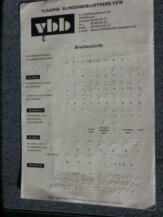 Oefenblad tot het leren van Braille, Boeken, Studieboeken en Cursussen, Gelezen, Ophalen of Verzenden