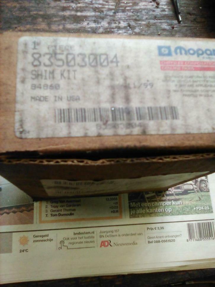 83503004 mopar shim kit differential Dana 35 Jeep, Auto-onderdelen, Remmen en Aandrijving, Jeep, Nieuw, Verzenden