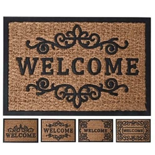 Deurmat rubber kokos Welcome 40x60 cm, Tuin en Terras, Deurmatten, Nieuw, Rubber, Ophalen of Verzenden